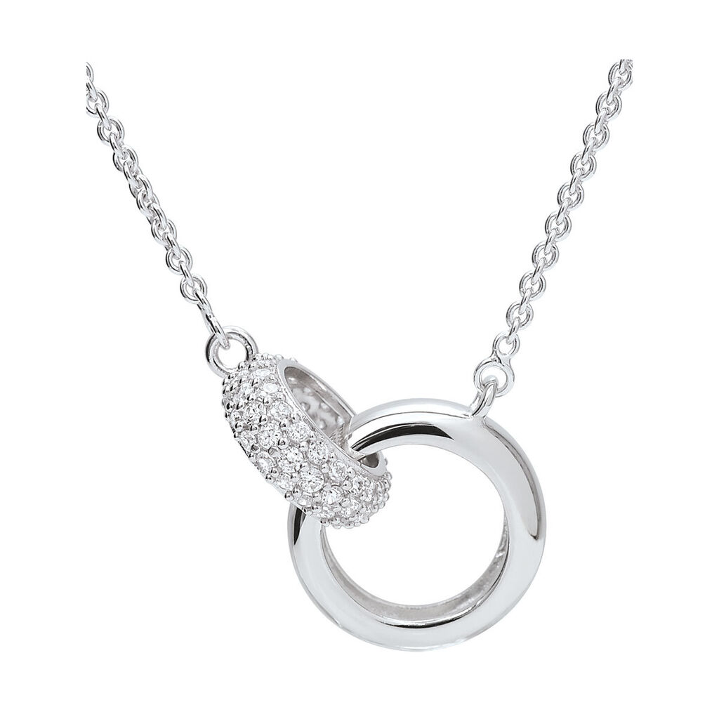 LIMA Damen Collier Silber 925 Zirkonia Wei&szlig; Kreis