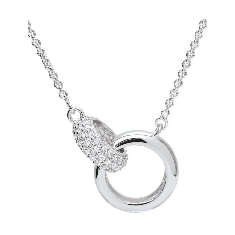 LIMA Damen Collier Silber 925 Zirkonia Wei&szlig; Kreis - Halsketten Damen | OROVIVO