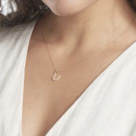 Anhänger Gold 375 Zirkonia Buchstabe U - Personalisierte Geschenke Familie | OROVIVO