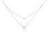 HERZ Damen Collier Wei&szlig;gold 375 (9 Karat) Diamant Wei&szlig; 0,02 ct Doppelherz