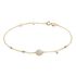 Uyen Damen Armband Gold 375 (9 Karat) Perlmutt Wei&szlig;er Perlmutt 0,8 ct Kreis