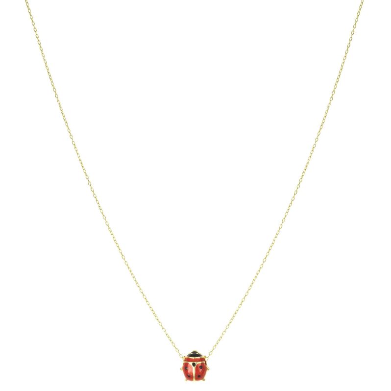 Girocollo coccinella in oro e smalto - Spannringe Kinder | OROVIVO