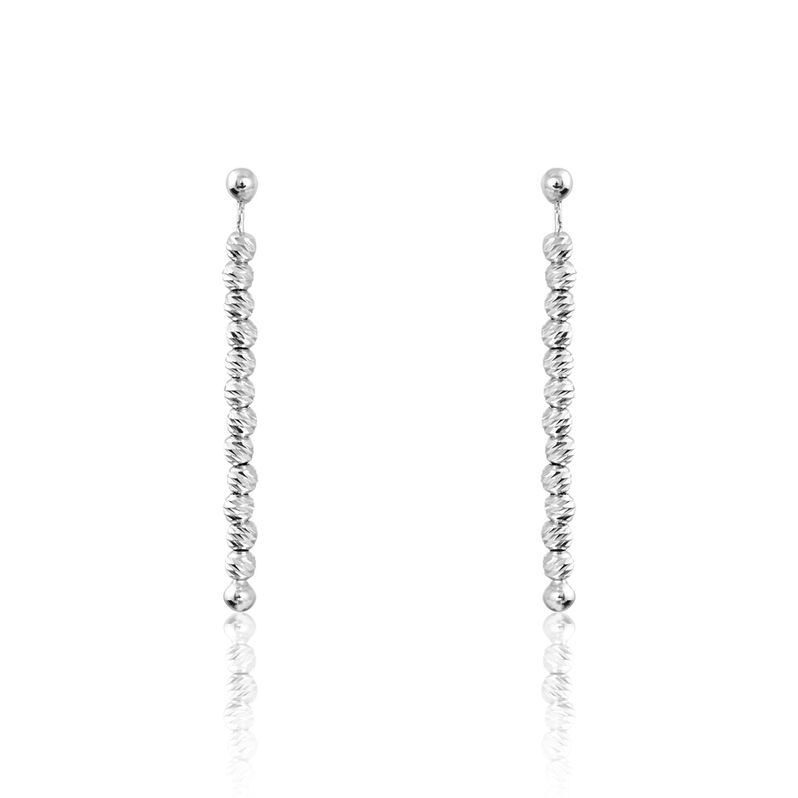 Boucles D'oreilles Pendantes Gwellaouenae Argent Blanc - Spannringe Damen | OROVIVO