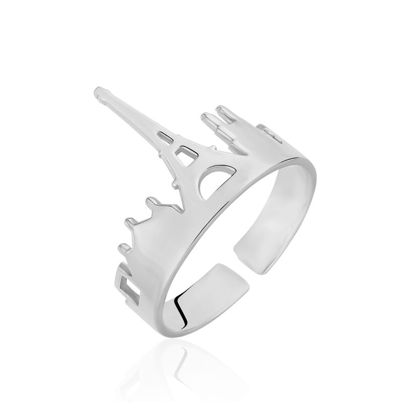 Bague Paris Argent Blanc - Spannringe Damen | OROVIVO