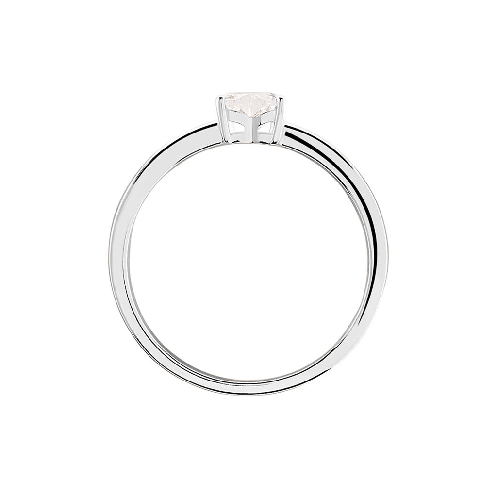 Damen Ring Silber Silber 925 Zirkonia Herz Billie  - Verlobungsringe Damen | OROVIVO