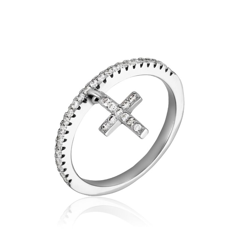 Bague Gorane Argent Weiss Oxyde De Zirconium - Spannringe Damen | OROVIVO