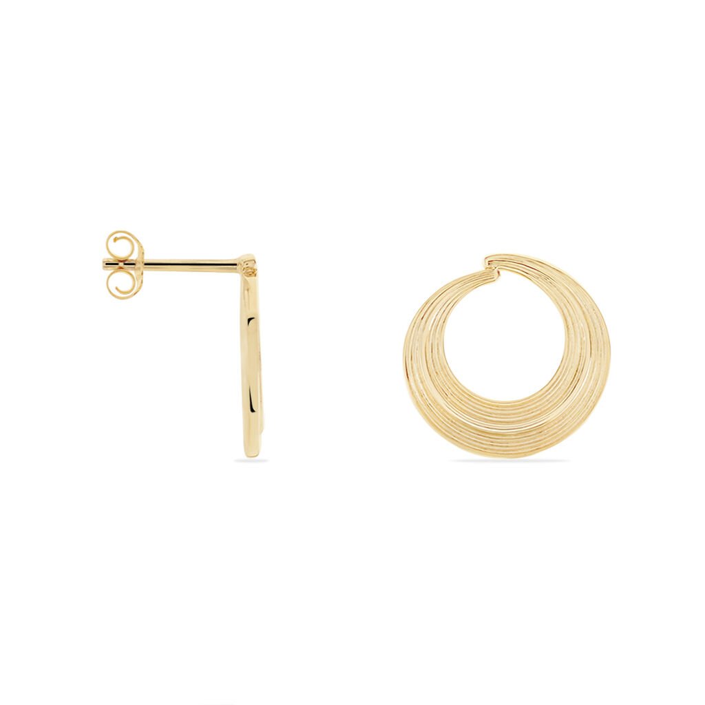 Damen Ohrstecker Messing Gold 750 plattiert  - Ohrringe Damen | OROVIVO