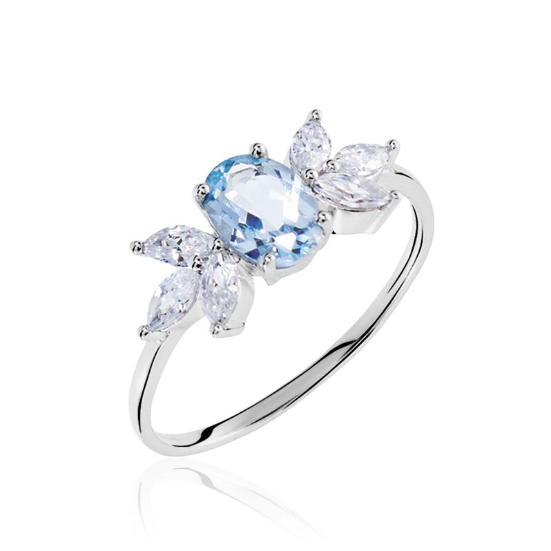 Bague Or Weiss Dayron Topaze Oxydes De Zirconium - Spannringe Damen | OROVIVO