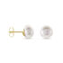BOUTON Damen Ohrstecker Gold 585 (14 Karat) Zuchtperle Perlmutt Ball