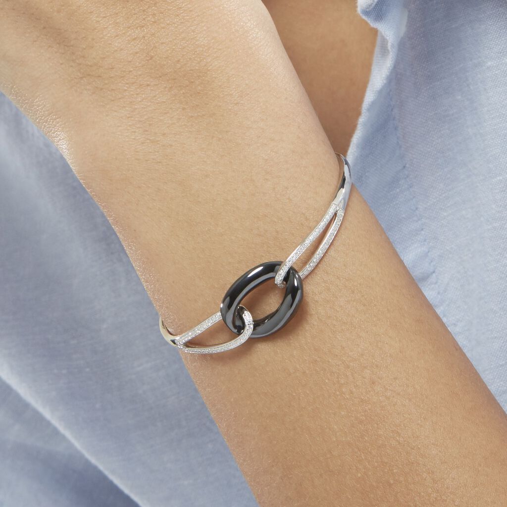 Bracelet Argent Et Céramique - Spannringe Damen | OROVIVO