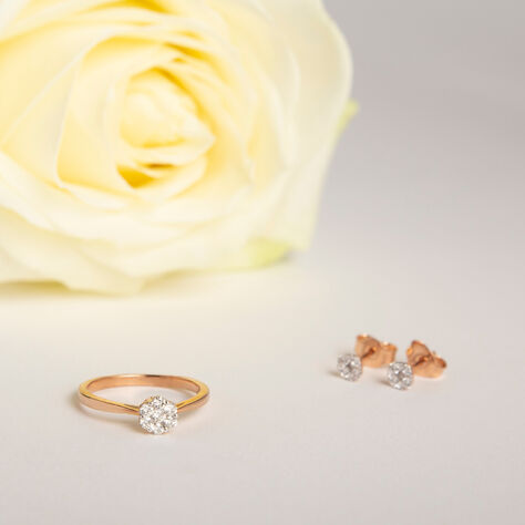Damen Ohrstecker Roségold 375 Diamanten 0.26 ctMerula - Ohrstecker Damen | OROVIVO