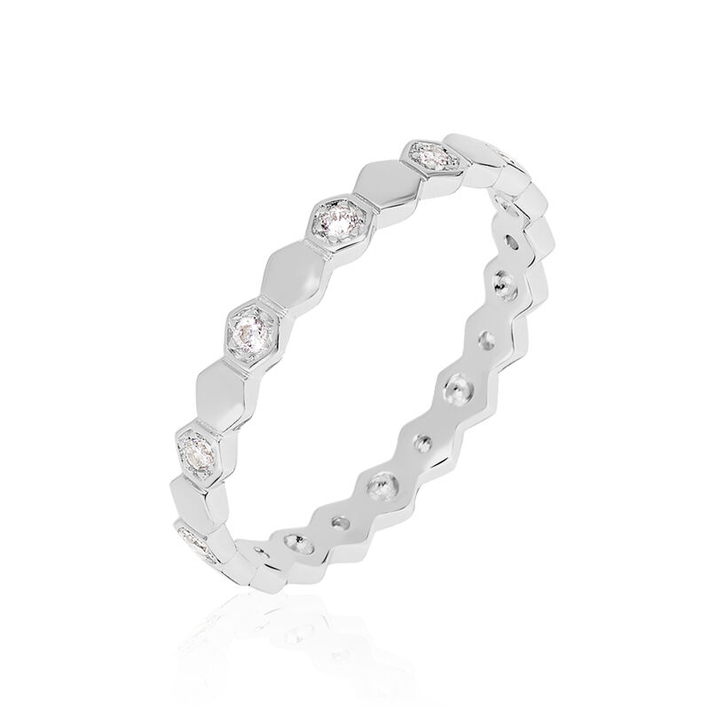 Bague Onaissa Argent Blanc Oxyde De Zirconium - Spannringe Damen | OROVIVO