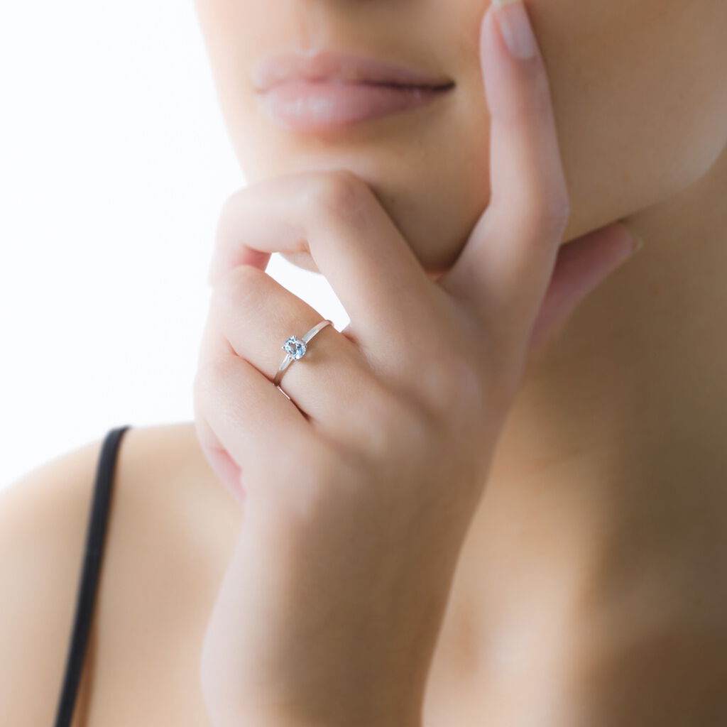 Bague Lily Or Blanc Tanzanite - Spannringe Damen | OROVIVO