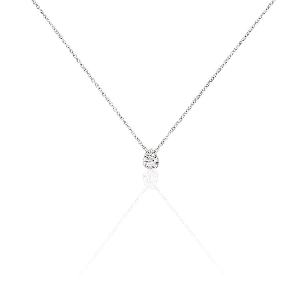 Collier Adhira Or Blanc Diamant - Spannringe Damen | OROVIVO