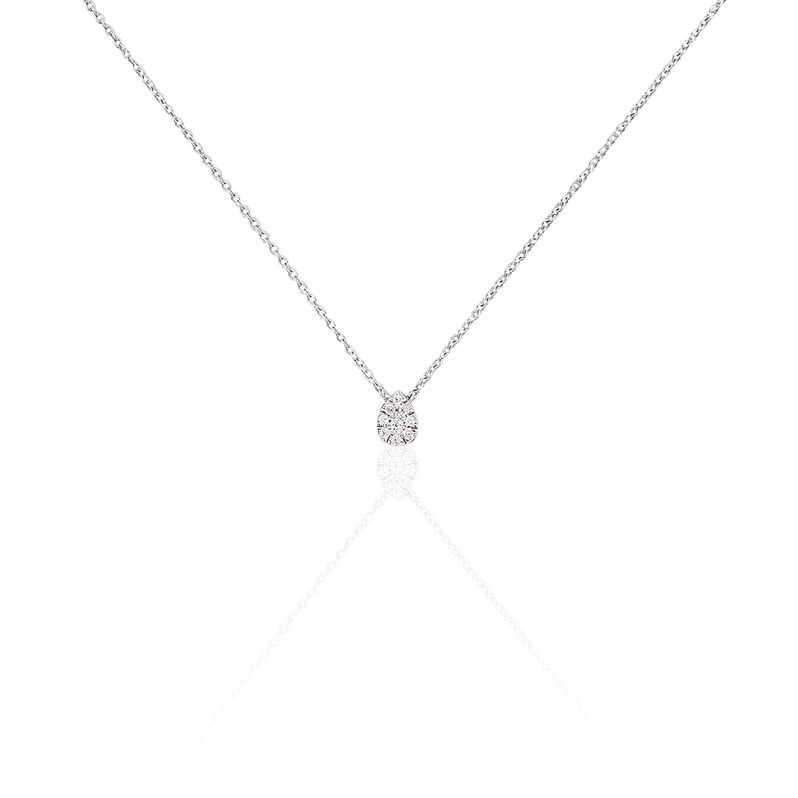 Collier Adhira Or Blanc Diamant - Spannringe Damen | OROVIVO