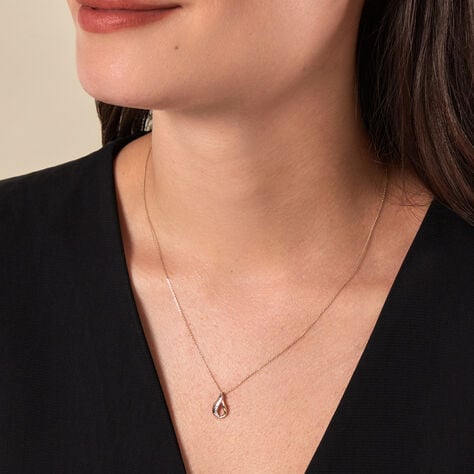 GOCCIE Damen Collier Gold 375 (9 Karat) Diamant Wei&szlig; 0,01 ct B 0,7 mm - Halsketten  | OROVIVO