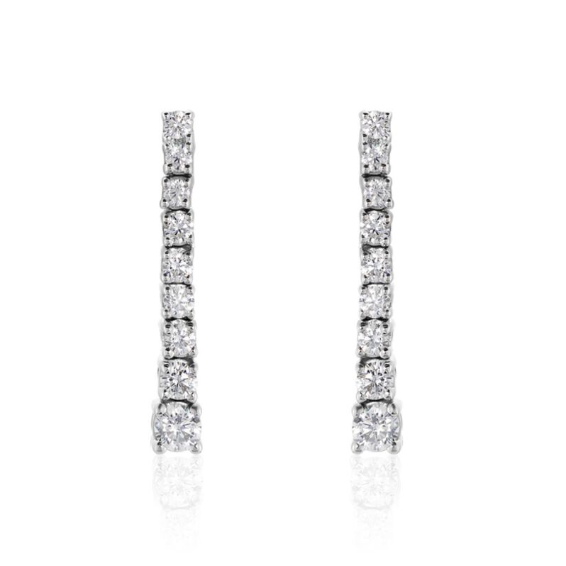 Boucles D'oreilles Pendantes Or Weiss Proserpina Oxydes - Spannringe Damen | OROVIVO
