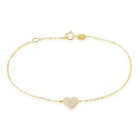 Damen Armband Gold 375 Zirkonia Herz Darleen - Armbänder Damen | OROVIVO