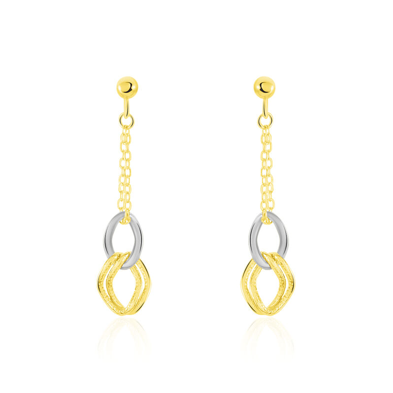 Damen Ohrringe Lang Gold 375 Bicolor Louisa - Ohrringe Damen | OROVIVO