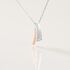 GINNA Damen Collier Silber Bicolor Silber/Ros&eacute;gold 925 Zirkonia Wei&szlig;