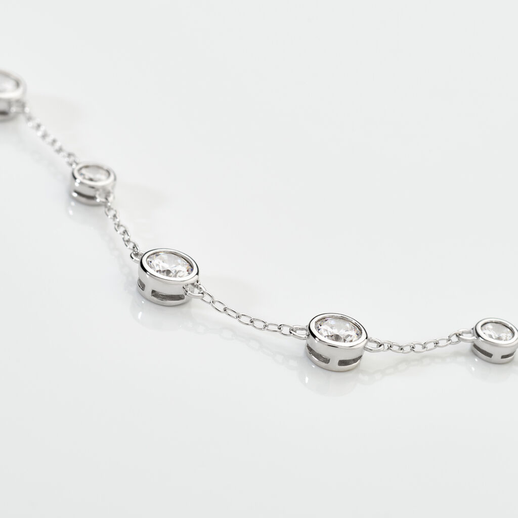 LOTTE Damen Armband Silber 925 Zirkonia Wei&szlig; 1,62 ct B 1,2 mm