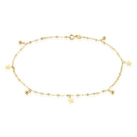 Damen Fußkettchen Gold 375 Mond Stern - Fussketten Damen | OROVIVO