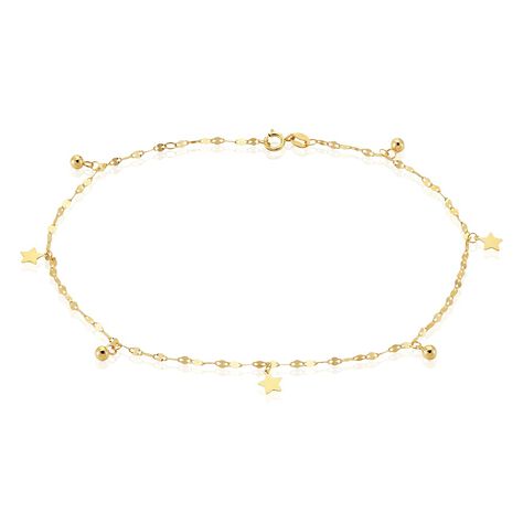 Damen Fußkettchen Gold 375 Mond Stern - Fußketten Damen | OROVIVO