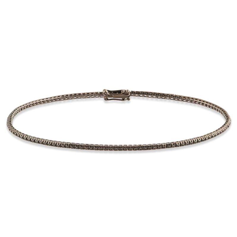 Bracciale Tennis L'homme Diamant Oro Bianco Diamante - Spannringe Herren | OROVIVO