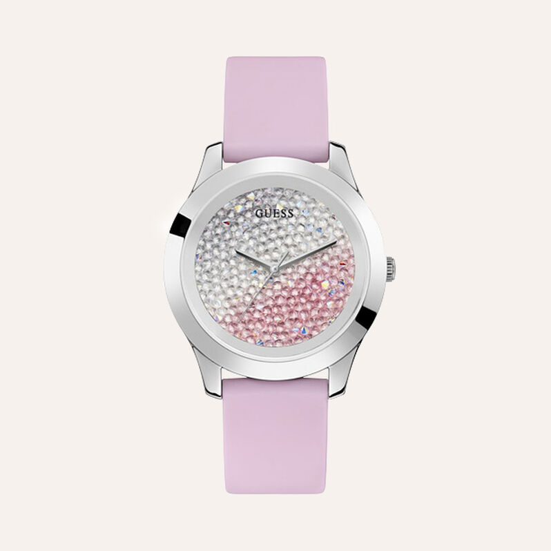 Orologio Donna Guess Crush quadrante rosa W1223L1-RE21 - Spannringe Damen | OROVIVO