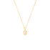 REMI Damen Collier Vergoldet Zirkonia Weiß Tropfen