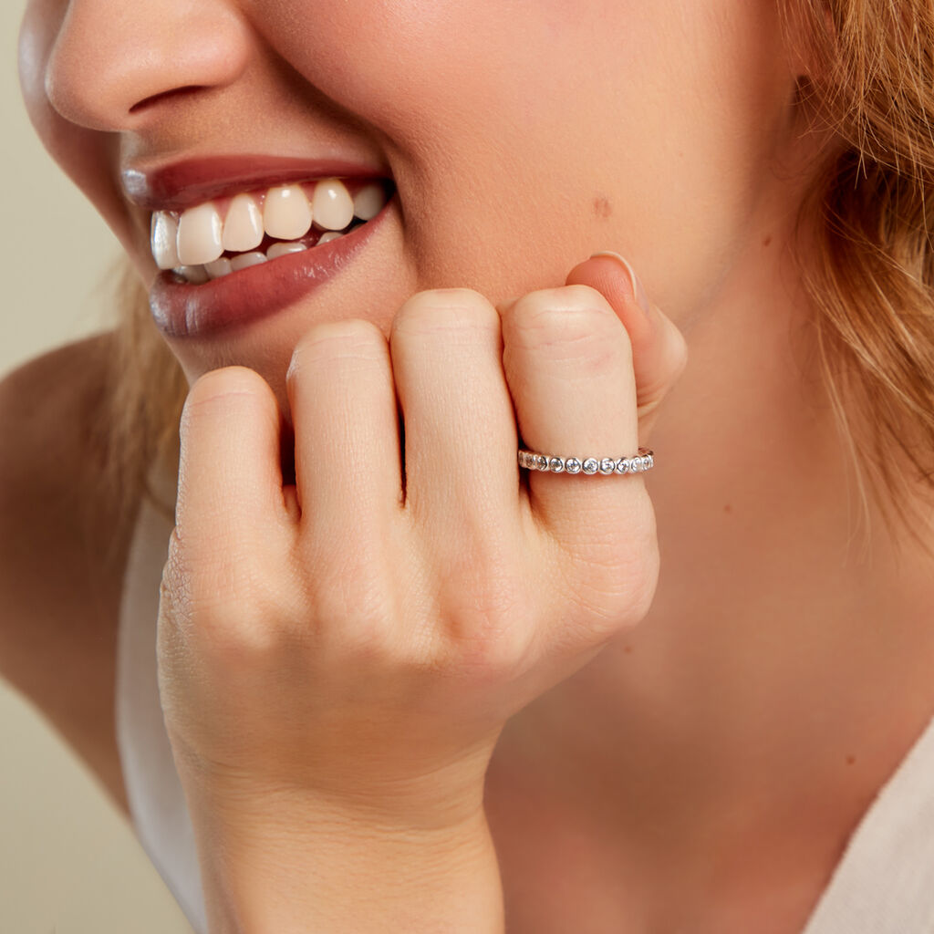 AVENYA Damen Ring Silber 925 Zirkonia Wei&szlig; 0,320 ct