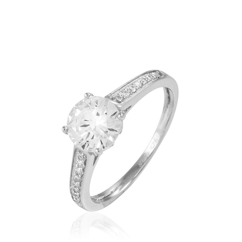 Damen Ring Silber Silber 925 Zirkonia Wei&szlig; - Verlobungsringe Damen | OROVIVO
