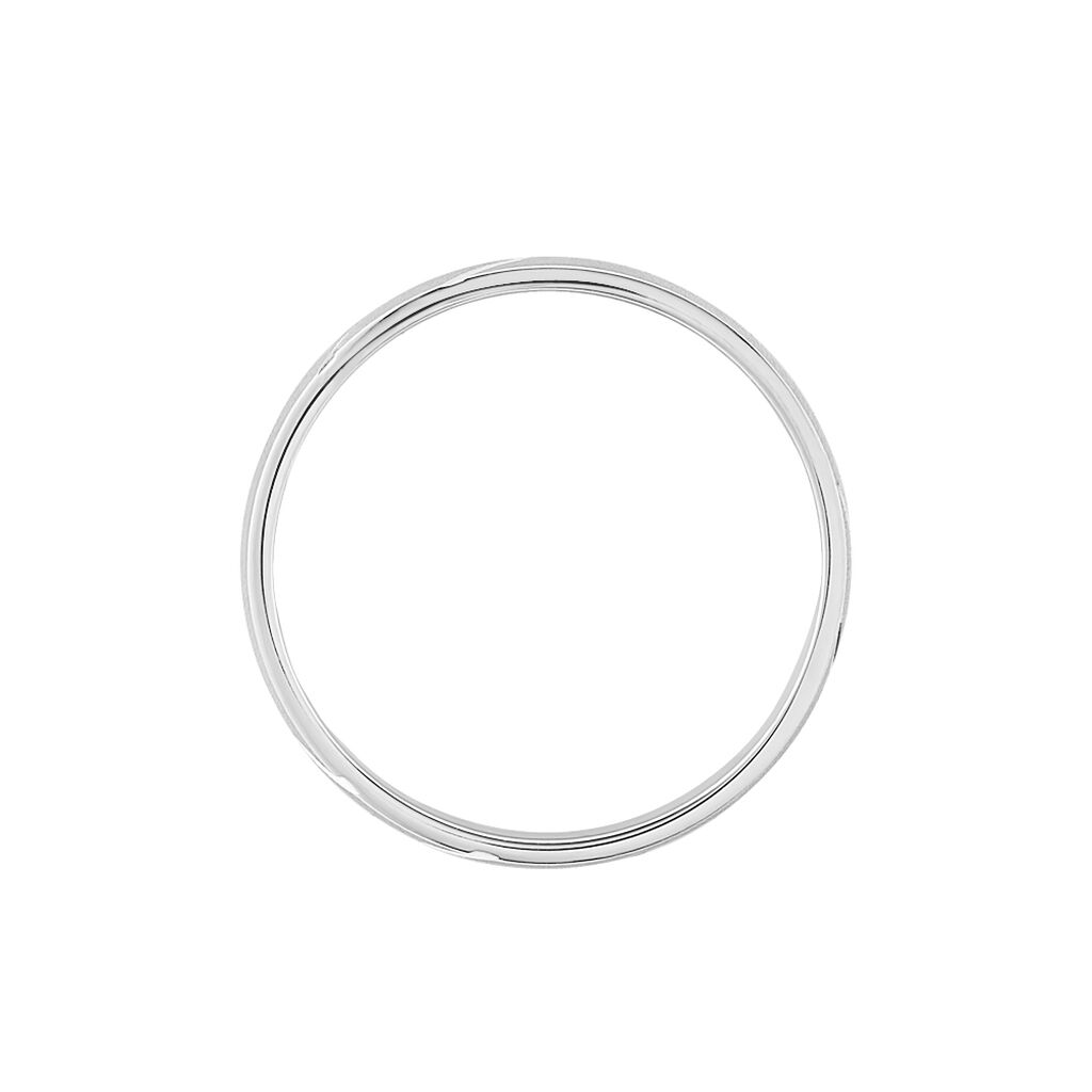 Alliance Lauria Ruban Plat Argent Blanc - Spannringe Familie | OROVIVO