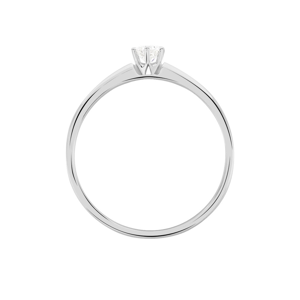 Bague Solitaire Samantha Or Blanc Diamant - Spannringe Damen | OROVIVO