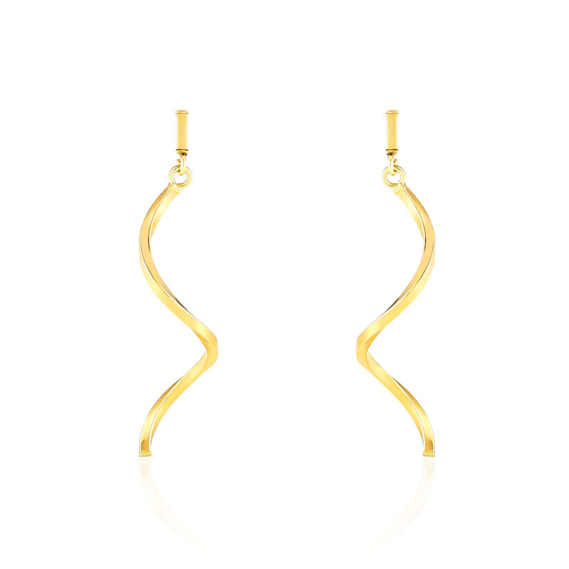 Boucles D'oreilles Pendantes Vague Or Or Jaune - Spannringe Damen | OROVIVO