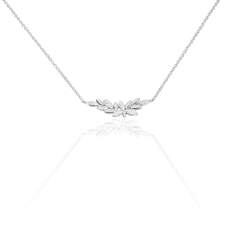 Collier Cesarine Argent Feuilles Oxydes - Spannringe Damen | OROVIVO