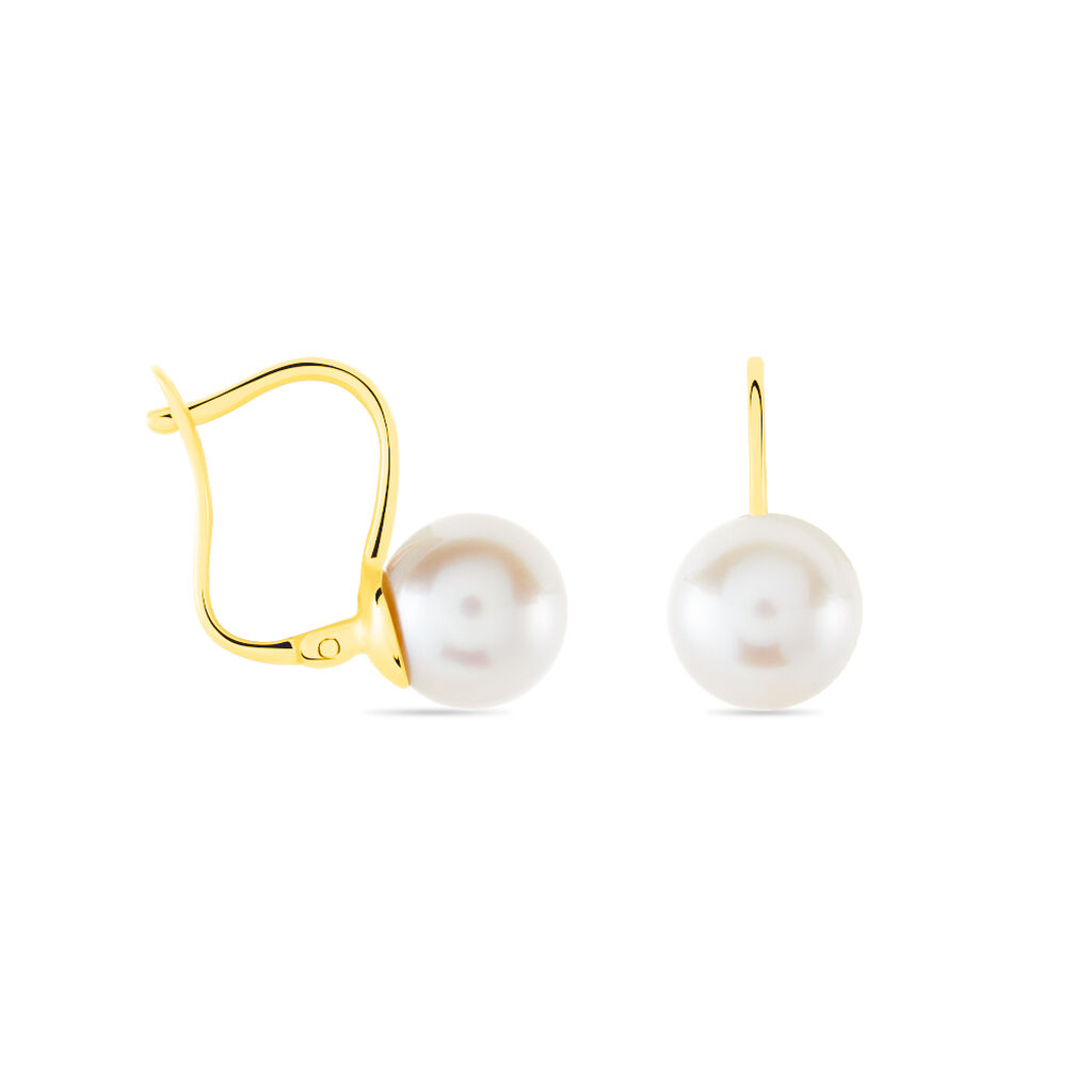 Boucles D'oreilles Or Perle De Culture - Spannringe Damen | OROVIVO