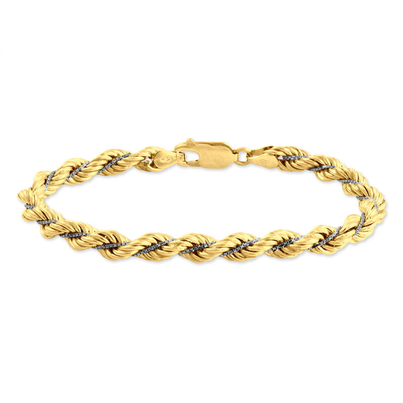 Bracelet Jerryenne Maille Corde Et Venitienne Or Bicolore - Spannringe Damen | OROVIVO