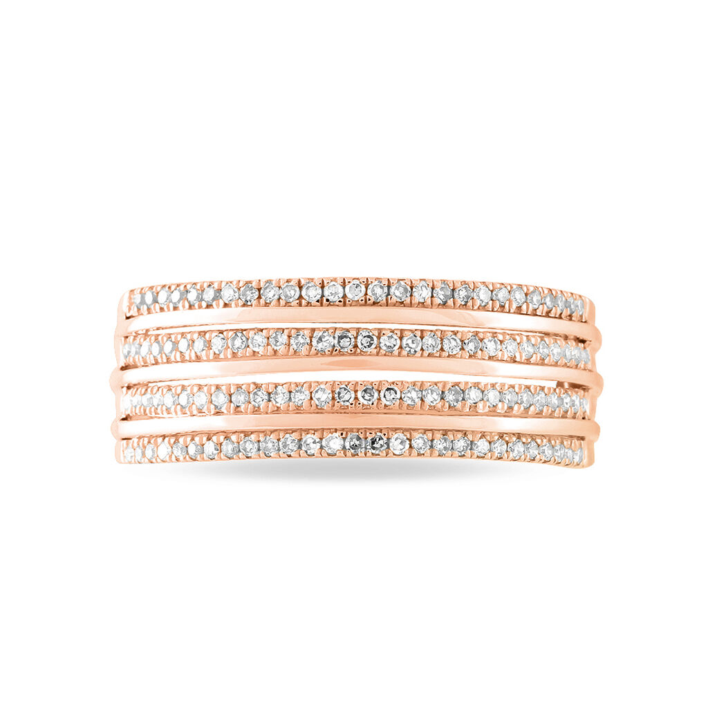 Bague Ines Or Rose Diamant - Spannringe Damen | OROVIVO