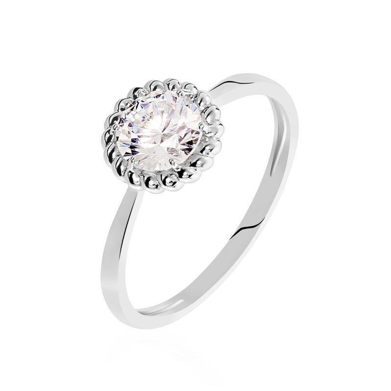 Bague Or Weiss Rufina Serti Clos Torsade - Spannringe Damen | OROVIVO