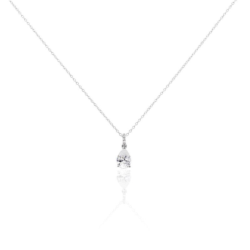LORETA Damen Collier Silber 925 Zirkonia Wei&szlig; 2,93 ct B 1,15 mm - Halsketten Damen | OROVIVO