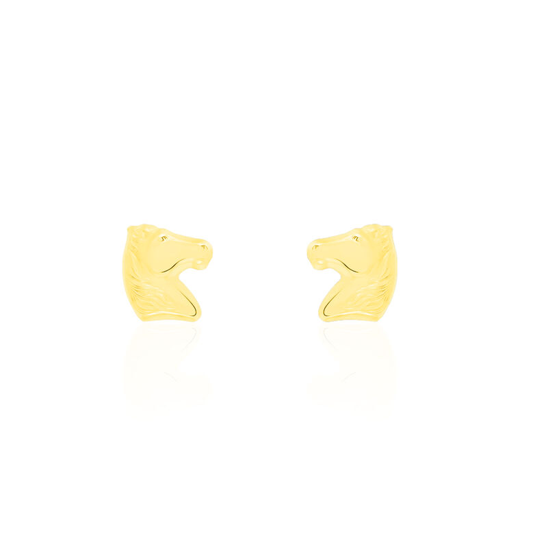 Boucles D'oreilles Puces Freyia Cheval Or Jaune - Spannringe Damen | OROVIVO