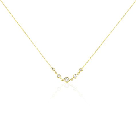 Damen Collier Gold 375 Zirkonia Merina - Halsketten Damen | OROVIVO