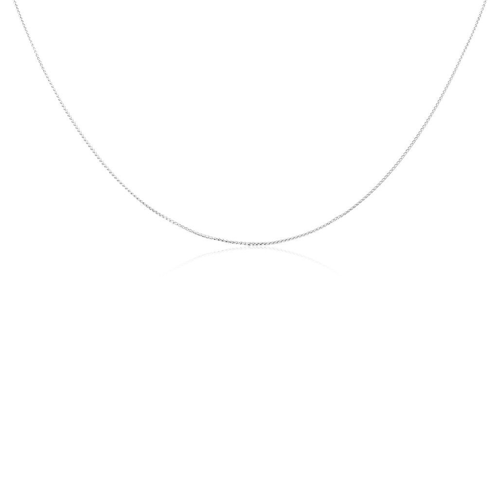 Damen Zopfkette Weißgold 375  - Halsketten Damen | OROVIVO