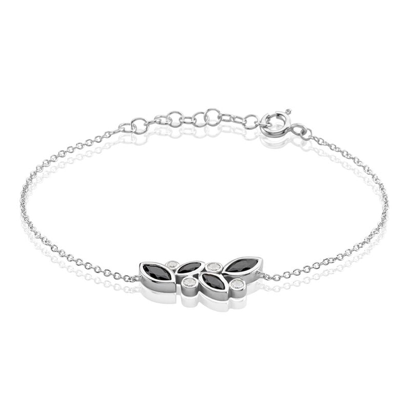 Bracelet Argent Rhodié Herbaud Oxydes De Zirconium - Spannringe Damen | OROVIVO