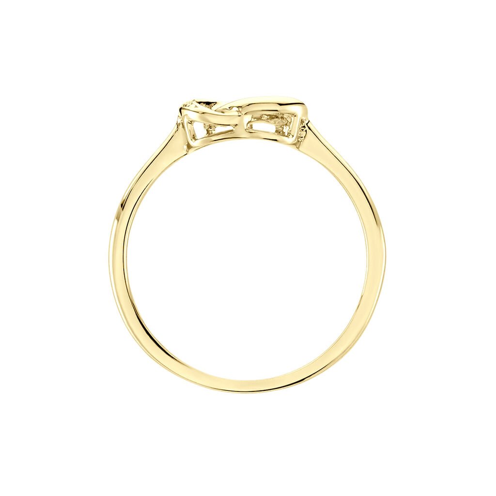 KNOT Damen Ring Gold 375 (9 Karat) Diamant Wei&szlig; 0,05 ct B 6 mm
