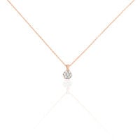Damen Collier Rosegold 375 Diamant 0,21ct Merula