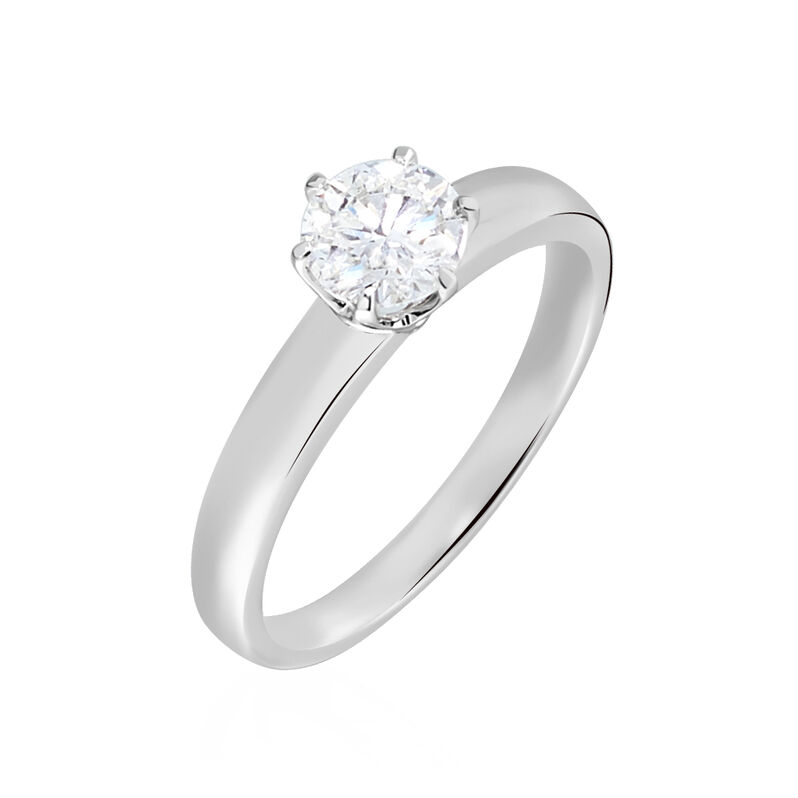 Solitaire Or Weiss Natalia Diamant Synthetique - Spannringe Damen | OROVIVO