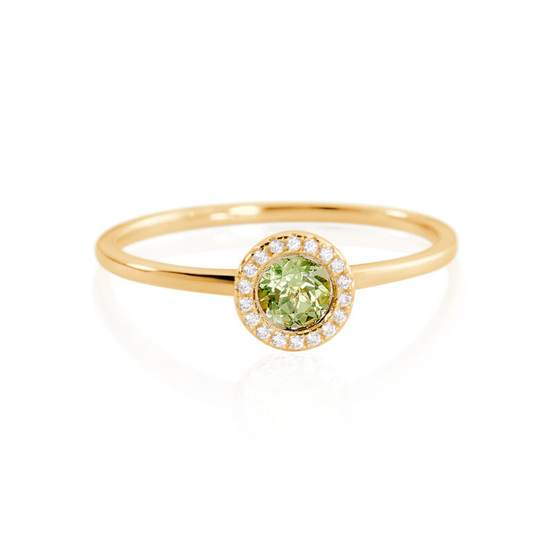 EBRA Damen Ring Gold 375 (9 Karat) Peridot Gr&uuml;n 0,35 ct - Solit&auml;rringe Damen | OROVIVO