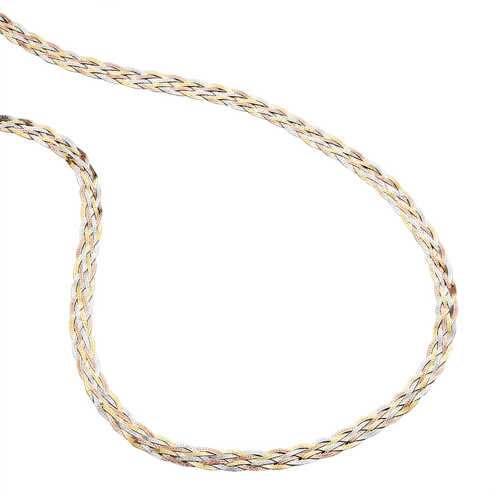 Collier Jasmin Tresse Or Tricolore - Spannringe Damen | OROVIVO